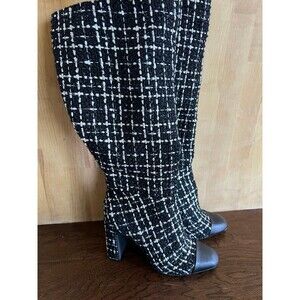 Steve Madden Ally-C Boucle Cap Toe Tall Boots Wide Calf 6.5